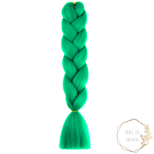 Jumbo hair braid in yellow, green and aqua – Larzy Pty Ltd