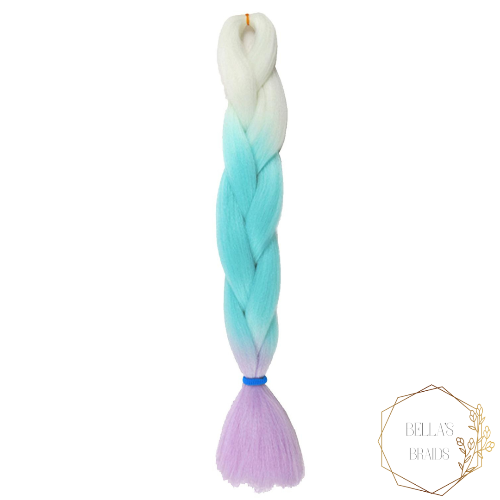 Glow in the Dark Jumbo Braid - Mermaid - White to Purple