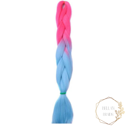 Jumbo Braid - Ombre Pink to Blue